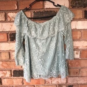 White House Black Market Lace Top NWT
